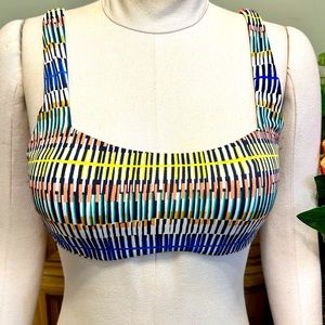 Athleta Prismatic Bathing Suit Swim Underwire Bra Cup Bikini Top 32B/C NEW NWOT